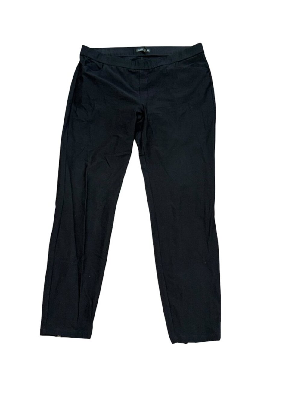 Eileen Fisher Washable Stretch Crepe Slim Leg Zip Ankle Pants Pull‎ On Medium